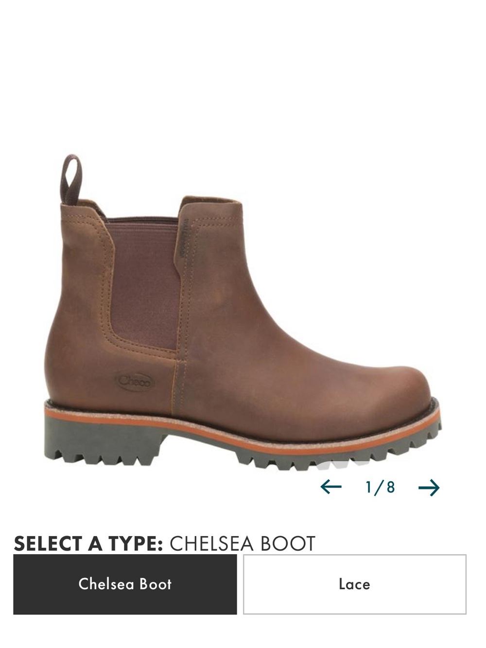Chaco Chelsea Ankle Boots in Brown with Tan Accent